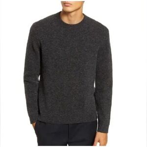 GOBI men’s 100% Mongolian Cashmere Charcoal Grey Crew Neck Sweater Large